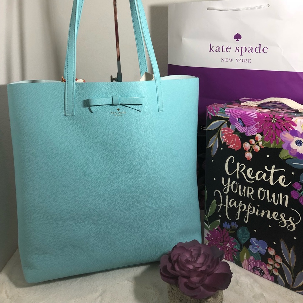♠️Kate Spade On Purpose Atoll Blue Tote - Picture 2 of 8